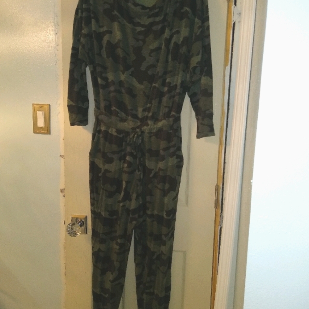 Express Camo Green Jumpsuit